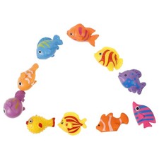  10 Pcs Plastic Fish Toys Tank Ornament Figurines Decoration Fake Model
