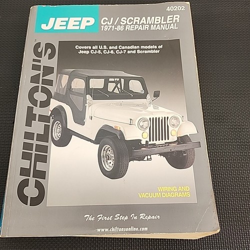 Chilton jeep scrambler - chilton's, cj/scrambler