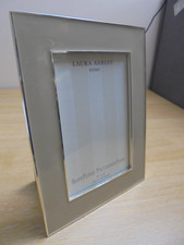 Laura Ashley Enamel Silver Plated Dove Grey Photo Frame, 4" x 6"