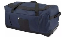 Wheeled Luggage Holdall 80 Litres Large Navy Blue Lightweight Holdal-USED RIPPED
