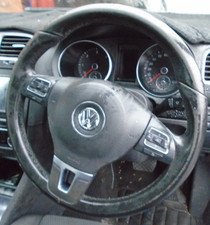 09 VW GOLF MK6 2.0 TDI 5DR STEERING WHEEL WITH SRS & CONTROLS 08-13 BREAKING CAR