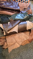 PremiumUpholstery Genuine ThinLeather Offcuts ScrapPieces Arts&Crafts up to1.5kg