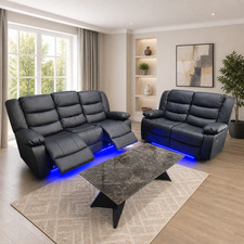 Roma Leather Recliner Sofa Set