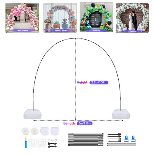 Adjustable balloon arch frame - arch,