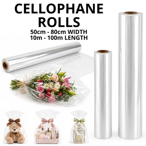 Clear cellophane wrap roll - clear,