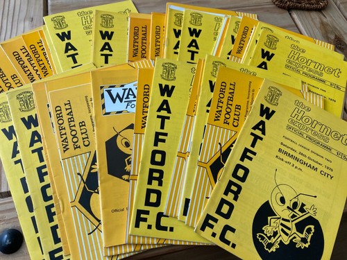 Watford home programmes 1970s - watford,