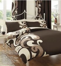 Grandeur Single Size Chocolate Swirl Duvet Cover Bedding Set + 1 Pillowcase