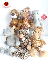 Russ Berrie Soft Plush Baby Toys Comforter Giraffe Elephant Rhino Leopard Tiger