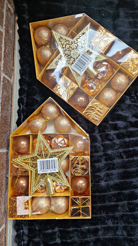 Gold christmas hanging - gold,