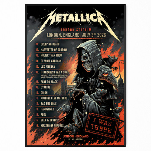 Metallica m72 tour poster 3rd - m72,