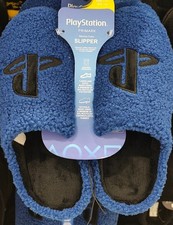 Playstation  Mens Blue Cosy Slippers UK Size 6-13