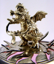 RARE CRANBERRY GLASS STERLING