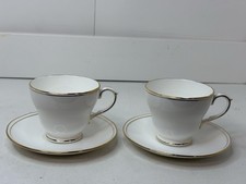 2 X DUCHESS ASCOT TEA CUP SAUCER - GOOD CONDITION