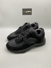 Size UK 5.5 - Chanel CC Logo Trainer - Black