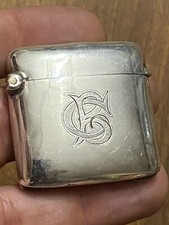 Silver Match Holder English