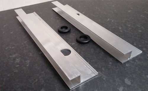 Aluminium dropside end caps - end,