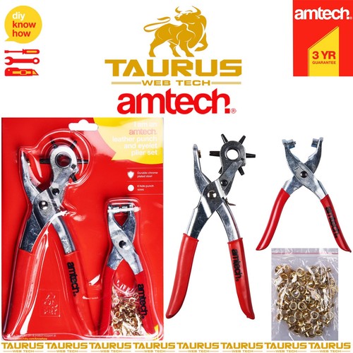 Amtech revolving leather punch - leather,