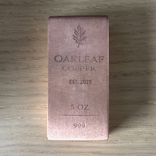 Oakleaf copper 999 fine - copper, oz