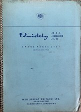 NSU QUICKLY N / S / L / CAVALLINO / T / TT - SPARE PARTS CATALOGUE 1960