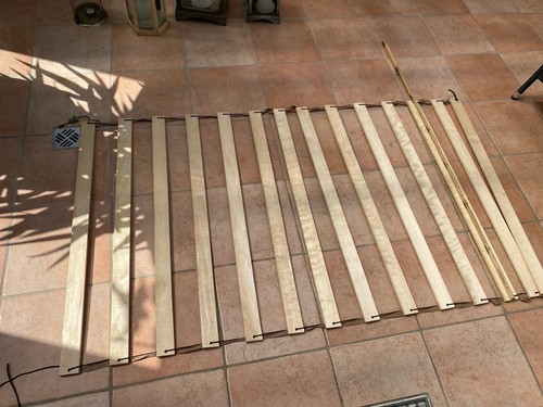 Rolling slatted bed frame - slatted,