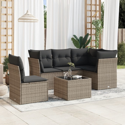 Garden sofa set - grey, rattan