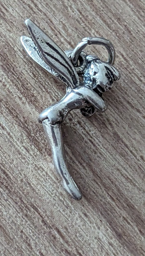 Silver tinkerbell charm - silver,