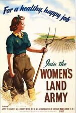 Wartime Womens Land Army Poster Print A3/A4
