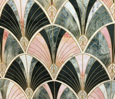 Art Deco Printed Cotton Fabric