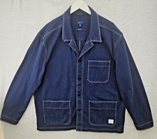 Gant Overshirt Chore Jacket Navy Button Up Collar Pockets Cotton Mens Size 3XL