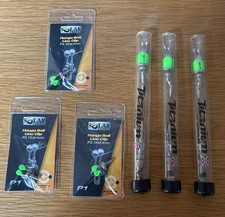 3 x Solar Titanium Short Arm System with green bobbins  and extra line clips