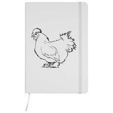 'Silkie Chicken' A5 Ruled Notebooks / Notepads (NB035972)