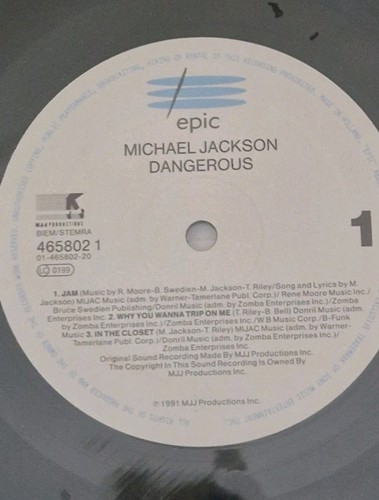 Michael jackson dangerous - 12",