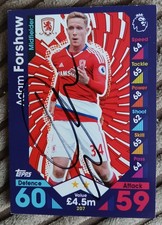 MIDDLESBROUGH Adam Forshaw Signed Match Attax Card