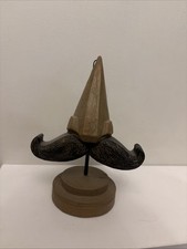 Next Wooden Wood 8” Nose Shaped Spectacle Specs Eyeglass Holder Stand Moustache