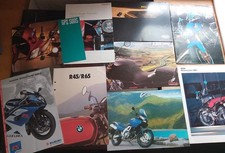 Collection of motorcycle brochures 1990s 2000s motorbikes - Honda, BMW, etc