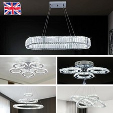 Modern Crystal Chandeliers LED Ceiling Light Pendant Light Kitchen Living Room