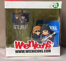 Weenicons OASIS Noel & Liam Bottle Opener, Pint Glass & Coaster Brit Pop  NEW