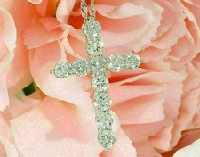 3Ct Round Cut Diamond Cross