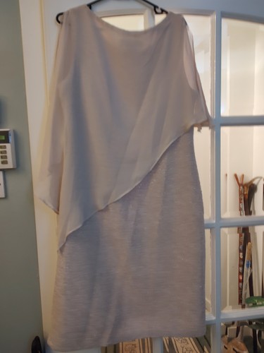Nude dress with cape - nude,