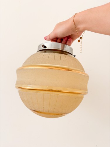 Art deco globe frosted - globe,