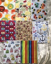 Vtg Cotton Sample Pieces x 8 ~