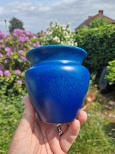 Pilkingtons Royal Lancastrian Art Deco Vase  blue glaze  c.1930s AF 4.75" 