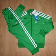 ADIDAS SUPERSTAR SST GREEN FULL TRACKSUIT BOYS SIZE XS AGE 5-6 NEW RRP £45