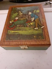 Rupert Bear retro wooden trinket box