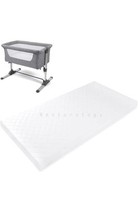 KINDERKRAFT NESTE  BEDSIDE CRIB QUILTED MATTRESS  SQUARCORNER BREATHABLE 90X53cm