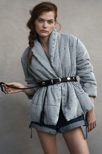 Zara Quilted Denim Kimono
