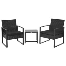 Outsunny 3 Pieces Rattan Patio