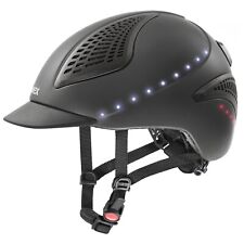 UVEX Exxential II LED Riding Helmet | Peak Reflective Light Up Rechargeable