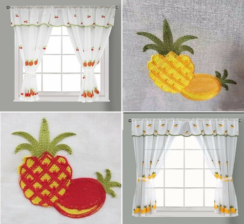 Kitchen curtain red - kitchen,