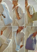 (39) Knitting & Crochet Pattern Six DK Ladies Bags 2 Crochet 4 Knit Styles